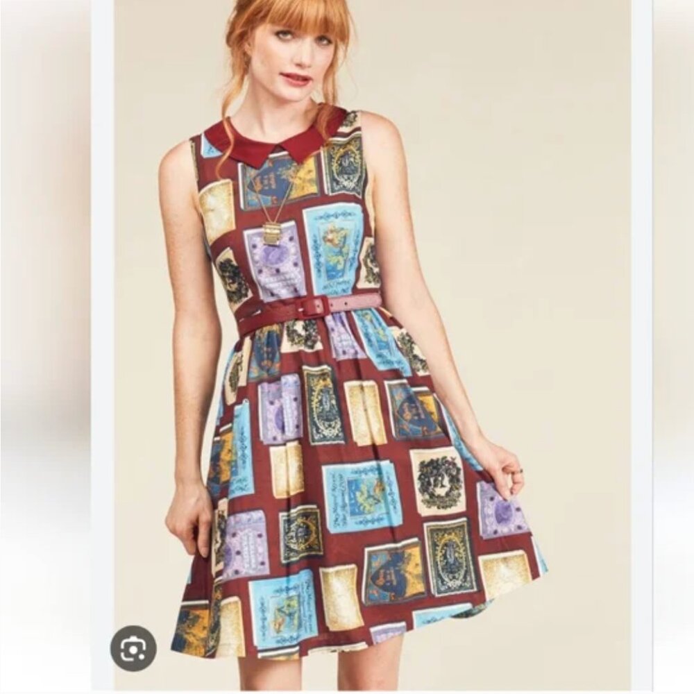 Modcloth whimsy without end bookworm dress 1X NWOT